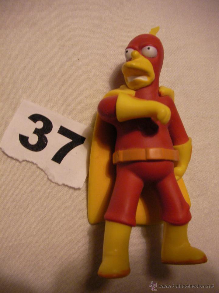 Figuras de goma y PVC: FIGURA DE LOS SIMPSON SUPER HEROE - Foto 1