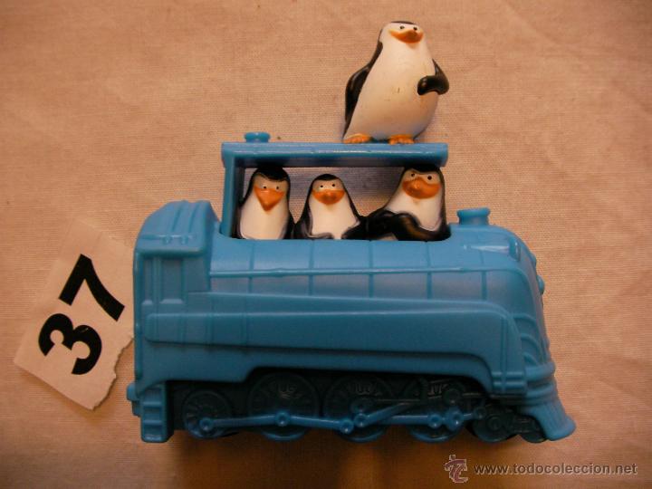 Figuras de Goma y PVC: FIGURA DE DIBUJOS TREN CON PINGUINOS - ENVIO GRATIS A ESPA&Ntilde;A