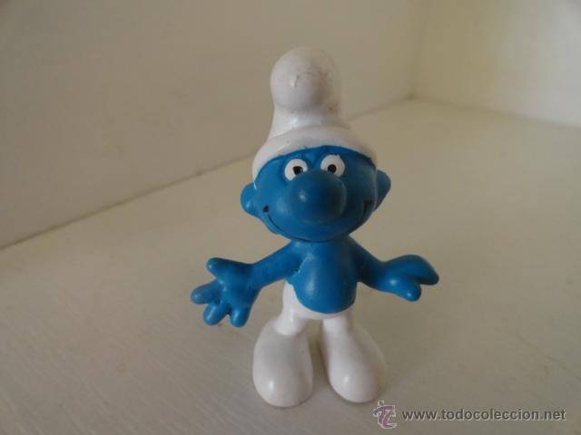 Figuras de goma y PVC: PITUFO SMURFS DE GOMA SCHLEICH - Foto 1