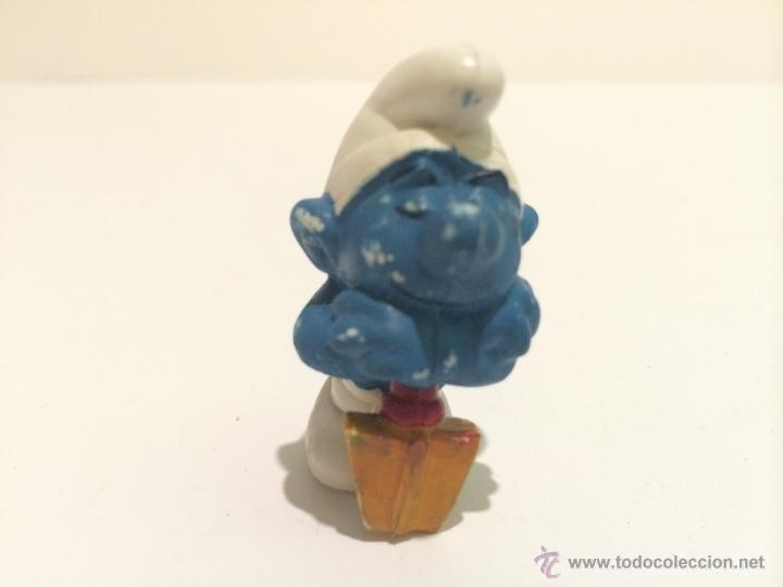 Figuras de Goma y PVC: PITUFO PEREZOSO TRABAJO