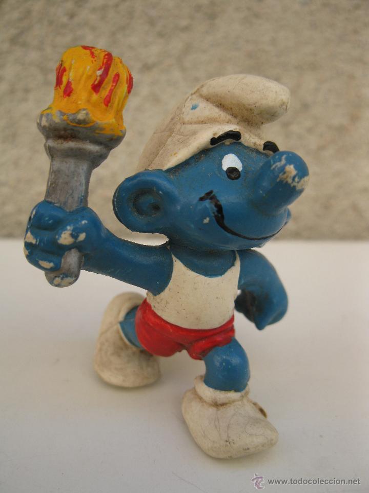 Figuras de Goma y PVC: PITUFO OL&Iacute;MPICO - FIGURA DE PVC - PEYO.