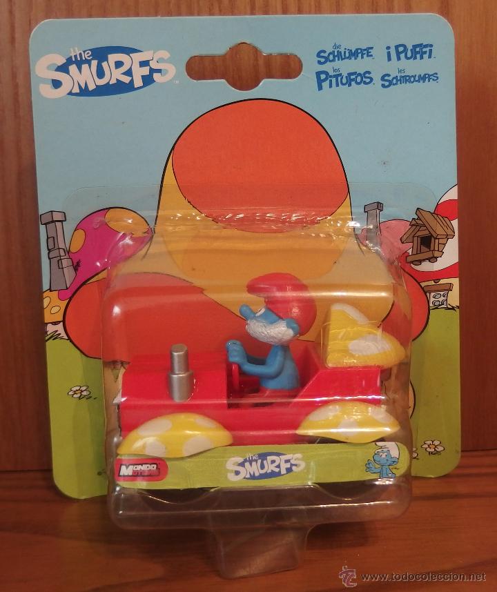 Figuras de Goma y PVC: SMURFS(PITUFOS) MONDO MOTORS,BLISTER,A ESTRENAR,2011