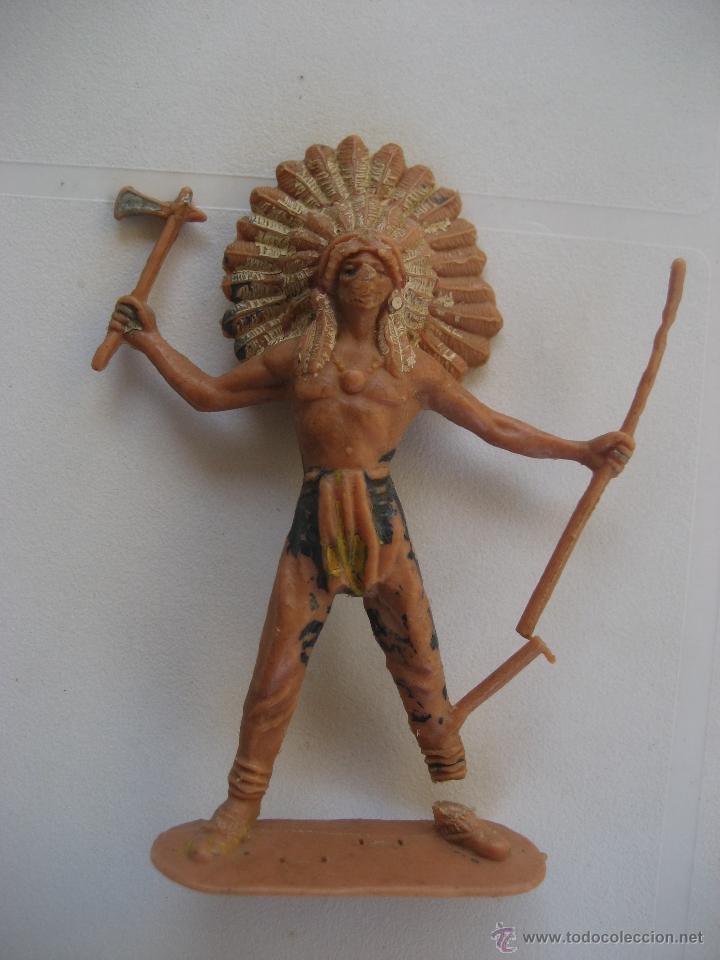 Figuras de goma y PVC: Indio con lanza. - Foto 1