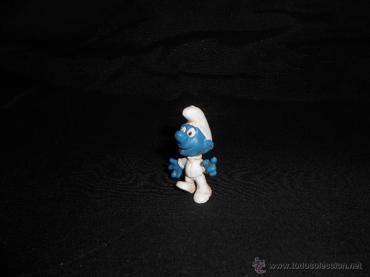 Figuras de Goma y PVC: ANTIGUO PITUFO EN PVC SCHELEICH ORIGINAL PEYO CON TRAJE BLANCO