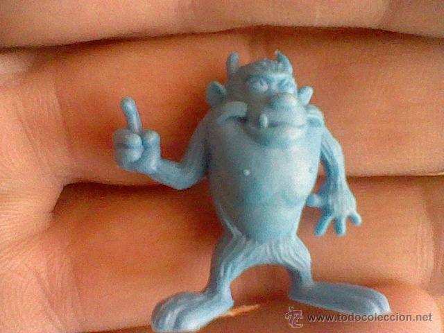Figuras de Borracha e PVC: figura DUNKIN U ORTIZ WBP WARNER DEMONIO TASMANIA TAZ AZUL PROMOCIONAL BE CON AGUJEROS