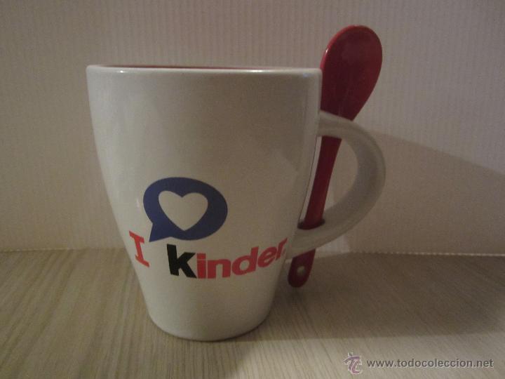 Figuras de Goma Kinder: TAZA DE CERAMICA CON CUCHARILLA KINDER