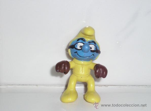 Figuras de Goma y PVC: PITUFO MOTORISTA MU&Ntilde;ECO FIGURA PVC COLECCION PITUFOS PEYO NO VEO FECHA
