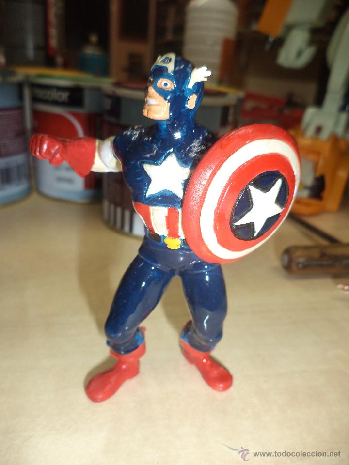 Figuras de goma y PVC: Capit&aacute;n Am&eacute;rica cl&aacute;sico de Comansi. - Foto 1