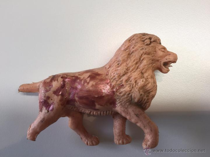 Figuras de goma y PVC: ANTIGUA FIGURA LEON PLASTICO - Foto 1
