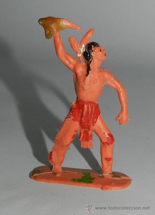 Figuras de goma y PVC: INDIO DE PLASTICO, MIDE 6,5 CMS. - Foto 1
