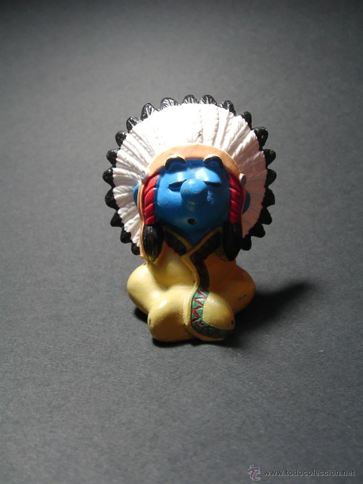 Figuras de goma y PVC: Pitufo. Indio. Peyo. Schleich  06 - Foto 1