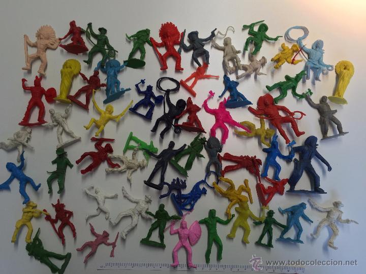 Figuras de goma y PVC: LOTE DE FIGURAS OESTE MONOCOLOR - Foto 1