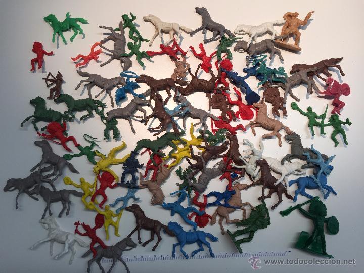 Figuras de goma y PVC: LOTE DE FIGURAS OESTE MONOCOLOR - Foto 1