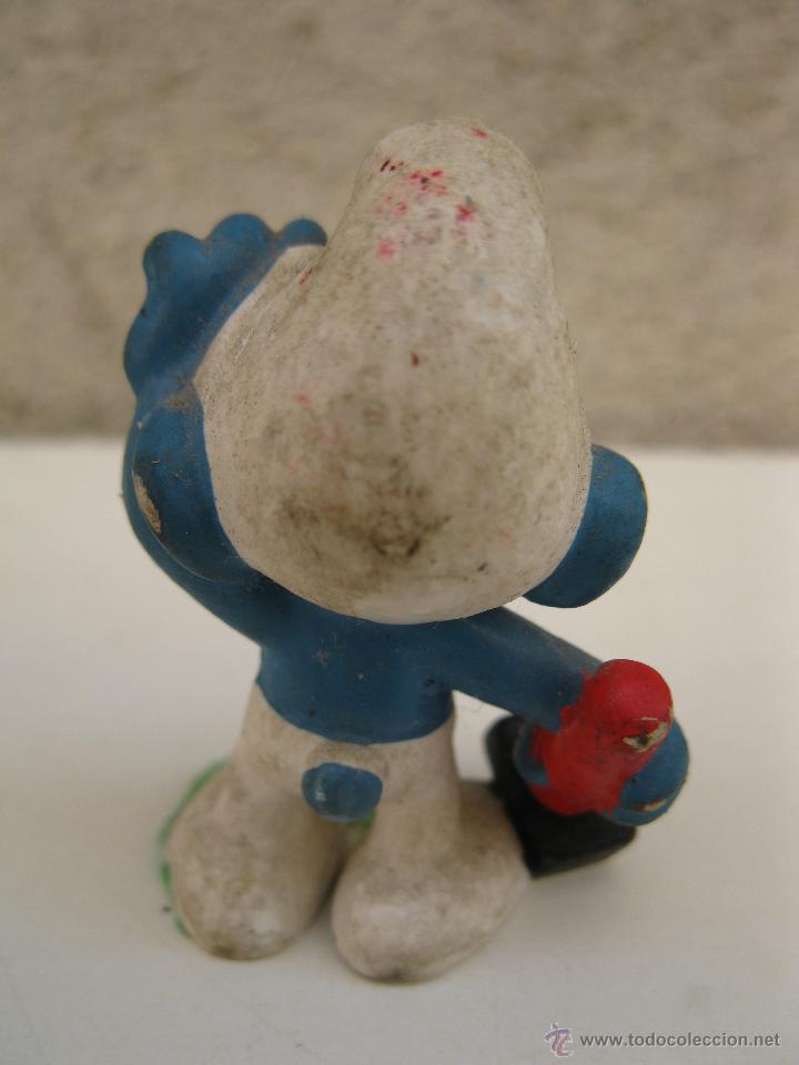Figuras de goma y PVC: PITUFO CON MARTILLO - FIGURA DE PVC - BULLY. - Foto 2