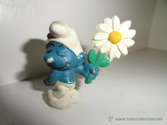 Figuras de Goma y PVC: FIGURA DE LOS PITUFOS sin marca SMURFS PITUFO FLOR MARGARITA