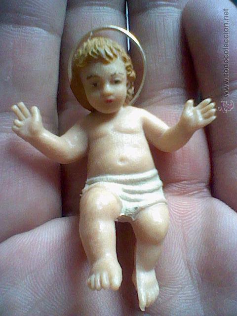Figuras de goma y PVC: NI&Ntilde;O JESUS PL&Aacute;STICO 6 CMS DE ANTIGUO BELEN *CAJPLAT