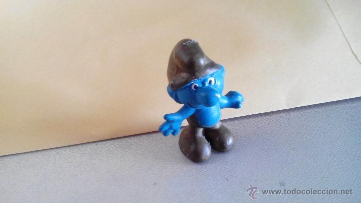 Figuras de goma y PVC: RARISIMO PITUFO - Foto 1