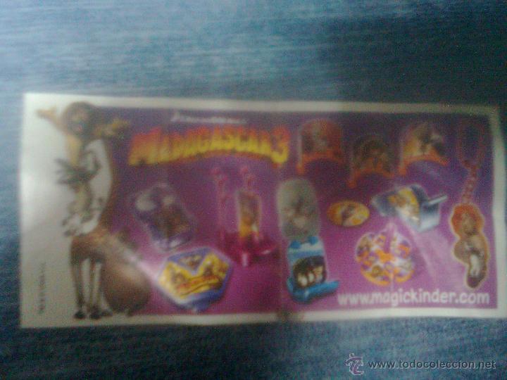 Figuras de goma Kinder: Mini-catalogo madagascar 3 kinder - Foto 1