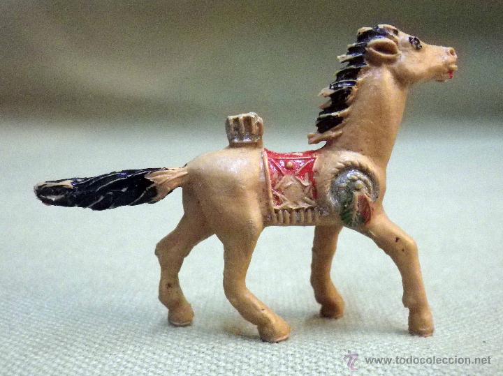 Figuras de goma y PVC: FIGURA DE PLASTICO, CABALLO INDIO, MINI OESTE, MINI COMANSI, COMANSI - Foto 2