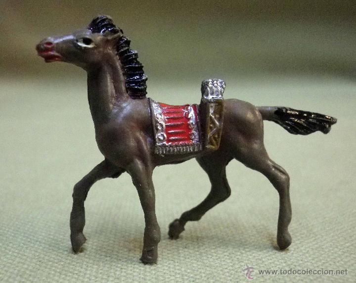 Figuras de goma y PVC: FIGURA DE PLASTICO, CABALLO INDIO, MINI OESTE, MINI COMANSI, COMANSI - Foto 2