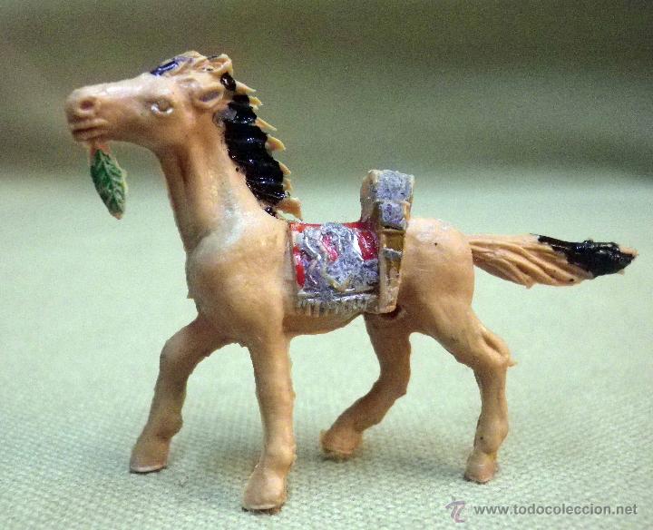 Figuras de goma y PVC: FIGURA DE PLASTICO, CABALLO INDIO, MINI OESTE, MINI COMANSI, COMANSI - Foto 3