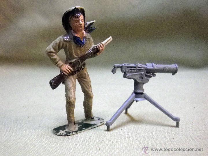 Figuras de goma y PVC: COMPLEMENTO FIGURA DE PLASTICO, AMATRALLADORA, PECH HERMANOS - Foto 2