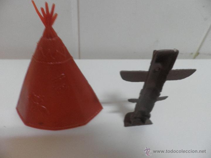 Figuras de Goma y PVC: TIENDA Y TOTEM INDIO DEL JUEGO DEL ANTIGUO OESTE (PLASTICO) - Foto 2 - 52399045