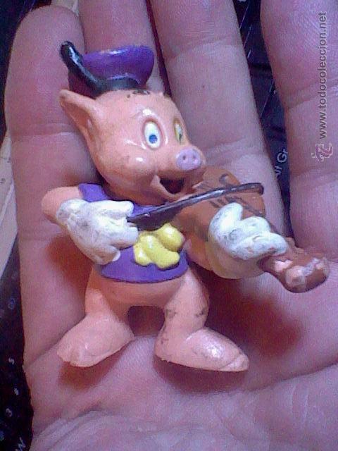 Rubber and PVC Figures: figura inspector cerdito violinista Disney Bullyland 6 cms