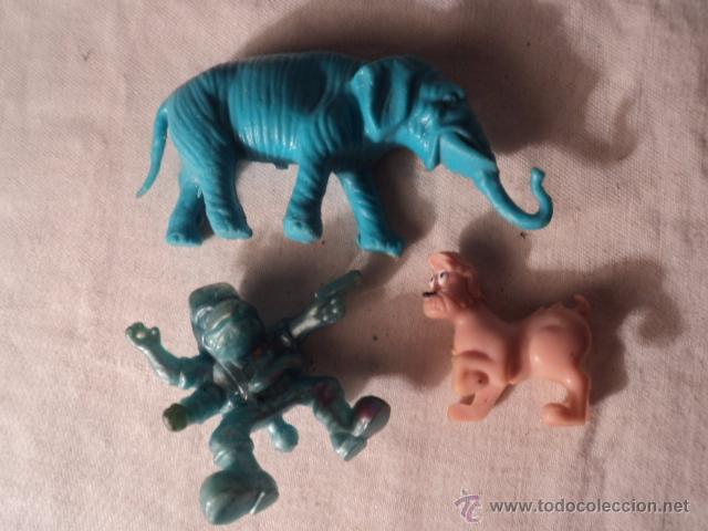 Figurines en Caoutchouc et PVC: 3 FIGURAS A&Ntilde;OS 70/80 PLASTICO R30.
