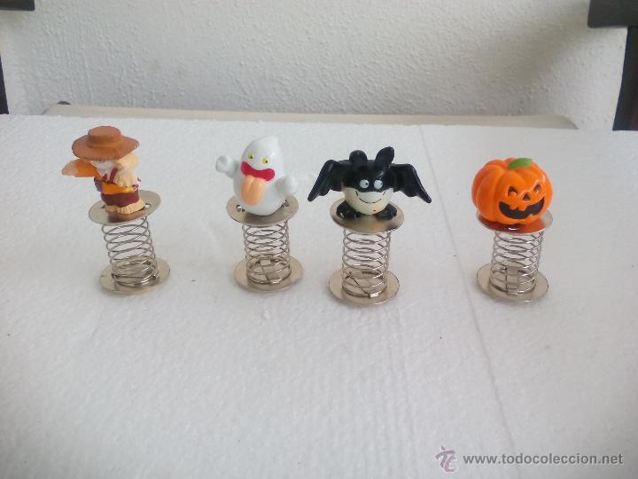 Figuras de goma y PVC: Lote de 4 divertidas figuras de miedo, terror o halloween, con muelle Marca Db Tf 2000 Figura mu&ntilde;eco