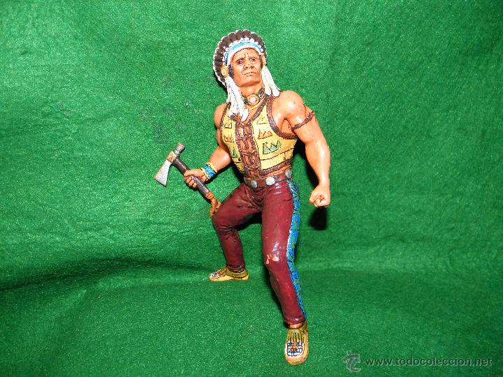 Figuras de goma y PVC: FIGURA INDIO DE COMANSI HEROES WEST - Foto 1