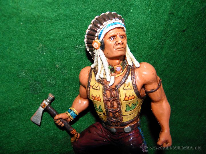 Figuras de goma y PVC: FIGURA INDIO DE COMANSI HEROES WEST - Foto 2
