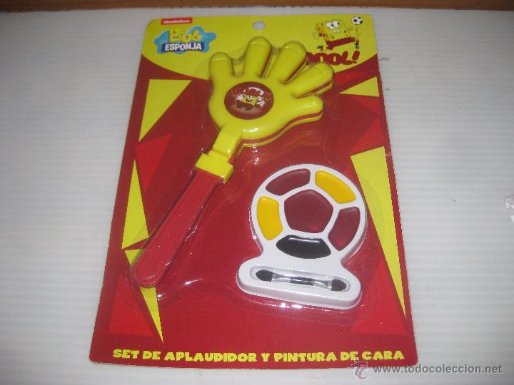 Figuras de Goma y PVC: Set Aplaudidor, Pintura cara, BOB Esponja Mundial 2014