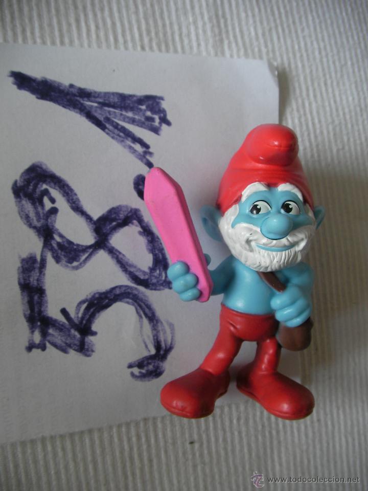 Figuras de Goma y PVC: PITUFO CON TIZA - ENVIO GRATIS A ESPA&Ntilde;A