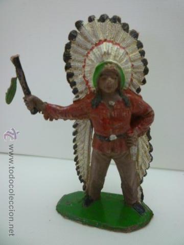 Figuras de goma y PVC: FIGURA JEFE INDIO COMANSI. - Foto 1