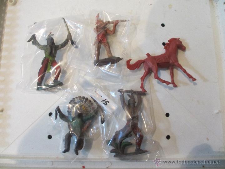Figuras de goma y PVC: LOTE FIGURA VAQUERO INDIOS COMANSI - Foto 1