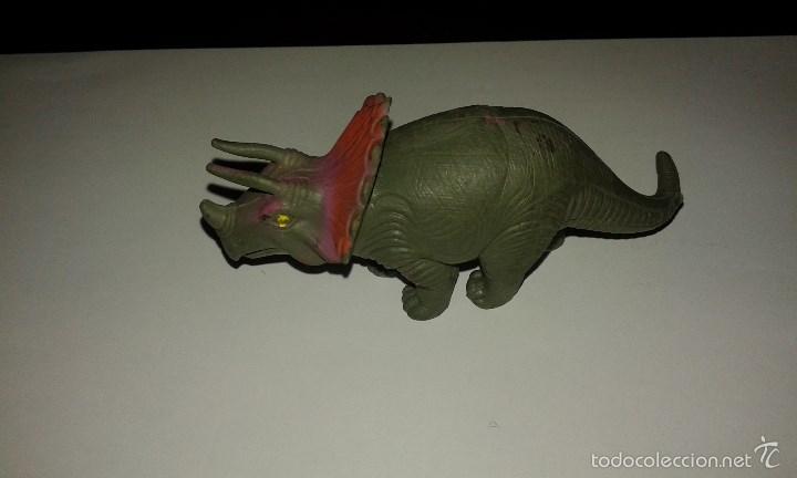 Figuras de Goma y PVC: DINOSAURIO CON CUERNOS DE PVC COMPACTO A&Ntilde;OS 80
