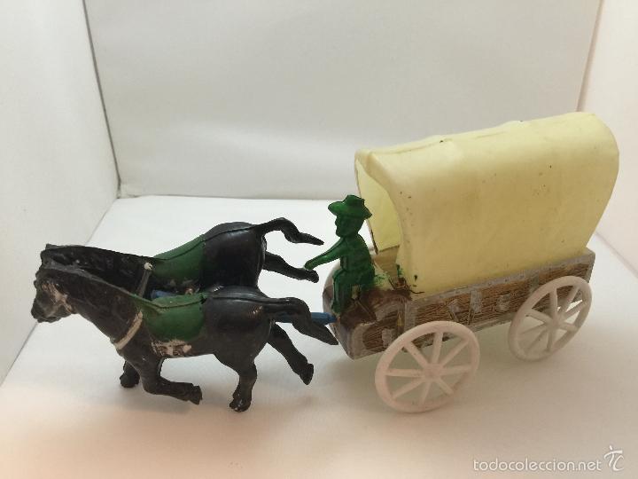 Figuras de goma y PVC: CARRETA DE PLASTICO DE COMANSI - Foto 2
