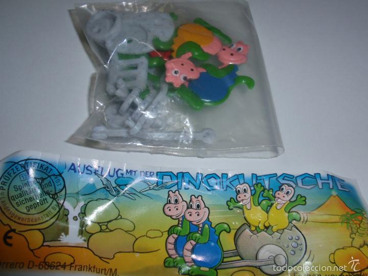 Figurines en Caoutchouc et PVC: Figurita Huevo Kinder Ferrero FAMILIA DE DINOSAURIOS EN CARROMATO