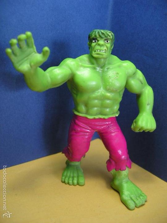 Figuras de goma y PVC: Hulk, Marvel Comics, 1987, Comics Spain, figura la masa - Foto 1