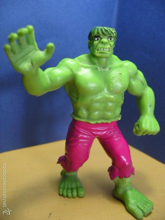 Figuras de goma y PVC: Hulk, Marvel Comics, 1987, Comics Spain, figura la masa - Foto 2