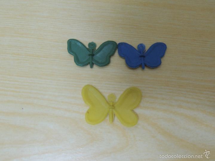Figuras de goma y PVC: MARIPOSAS DE PLASTICO PARA COLGANTES - Foto 1