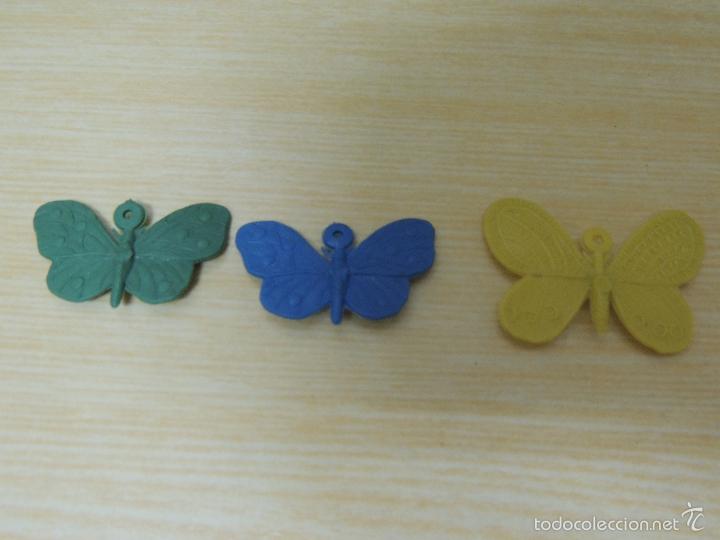 Figuras de goma y PVC: MARIPOSAS DE PLASTICO PARA COLGANTES - Foto 2