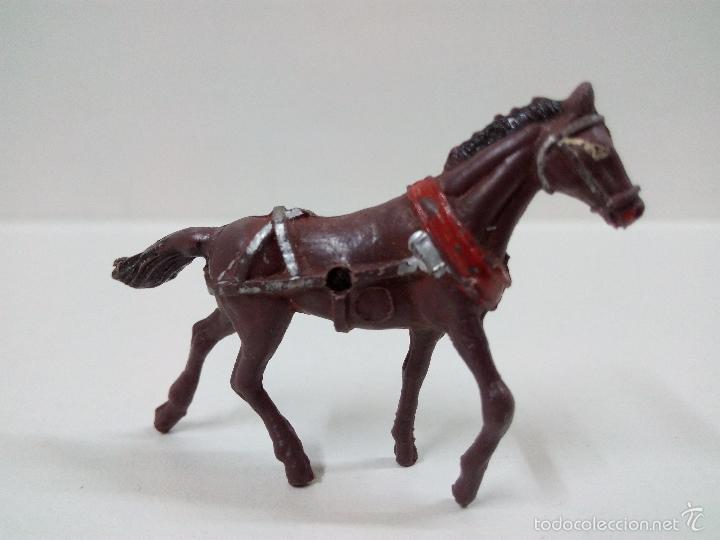 Figuras de goma y PVC: CABALLO DE TIRO . MINI OESTE . COMANSI - Foto 1