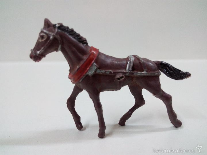 Figuras de goma y PVC: CABALLO DE TIRO . MINI OESTE . COMANSI - Foto 2