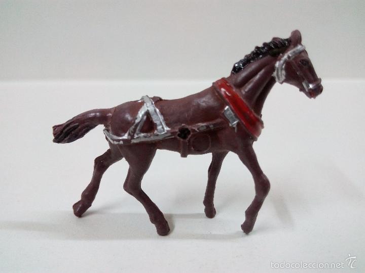 Figuras de goma y PVC: CABALLO DE TIRO . MINI OESTE . COMANSI - Foto 1