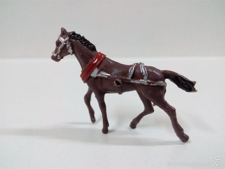 Figuras de goma y PVC: CABALLO DE TIRO . MINI OESTE . COMANSI - Foto 2