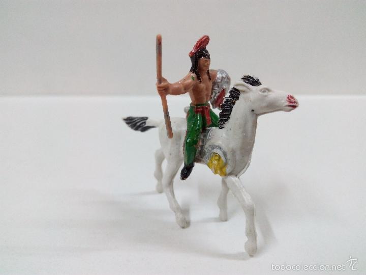 Figuras de goma y PVC: INDIO A CABALLO . MINI OESTE . COMANSI - Foto 1