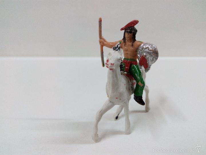 Figuras de goma y PVC: INDIO A CABALLO . MINI OESTE . COMANSI - Foto 2