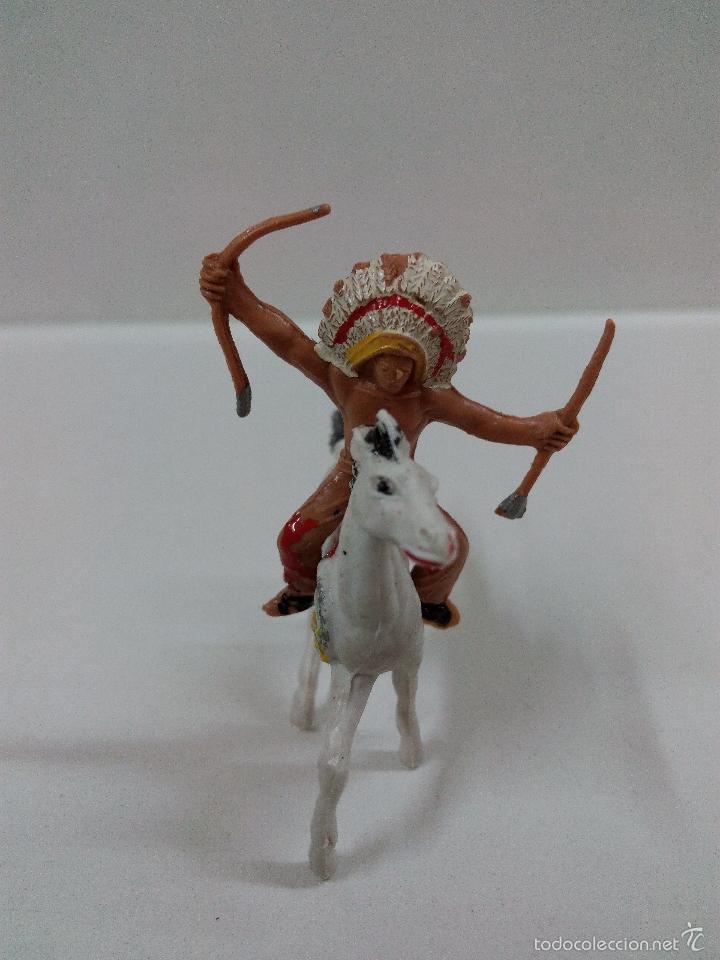 Figuras de goma y PVC: INDIO A CABALLO . MINI OESTE . COMANSI - Foto 1
